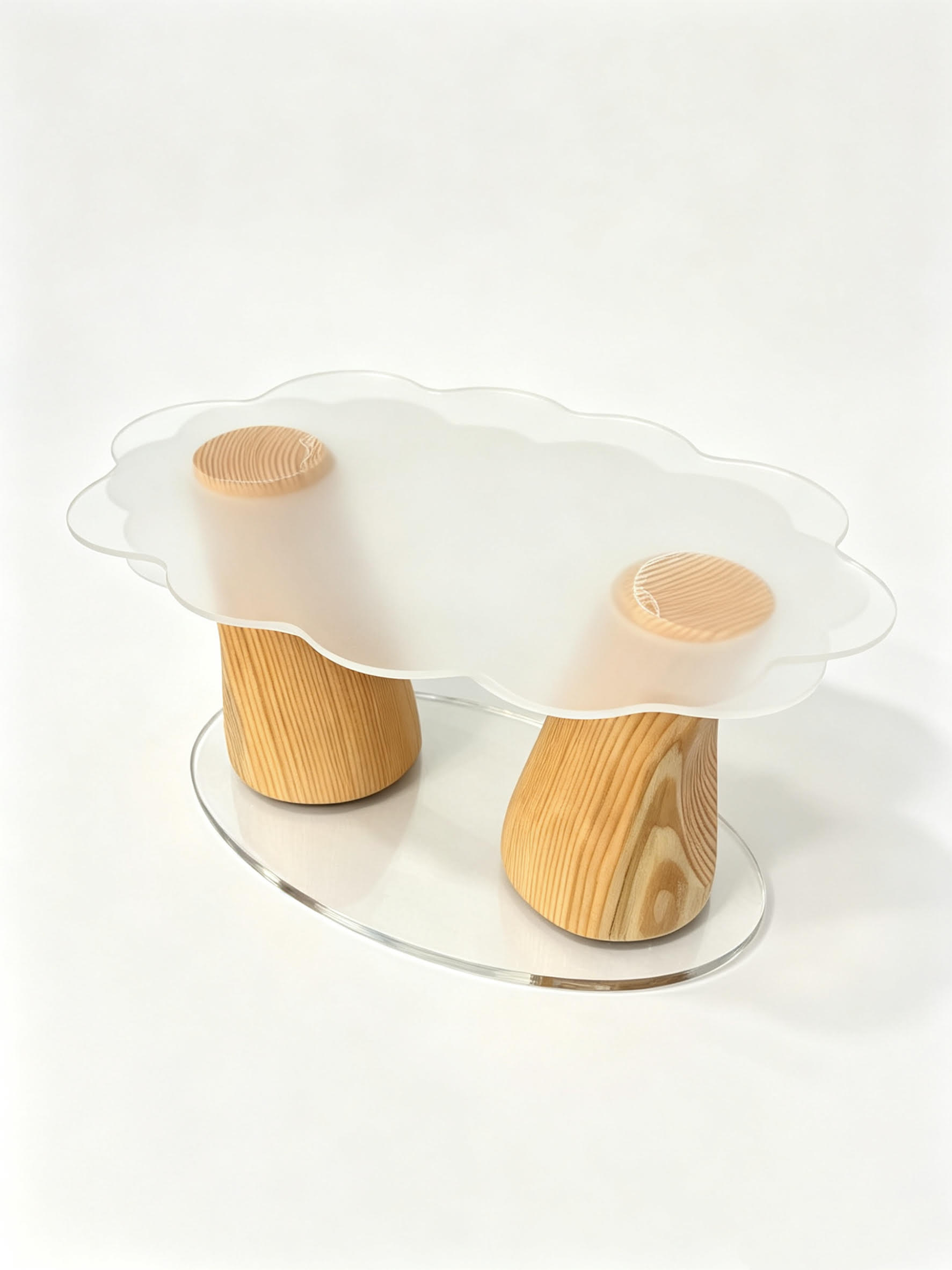 Modular Living Room Table in oak finish